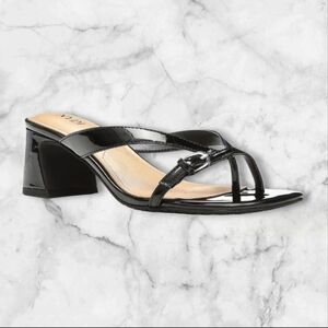 NYDJ Glam Block Heel Sandals In Patent, Black Size 9.5 - NIB